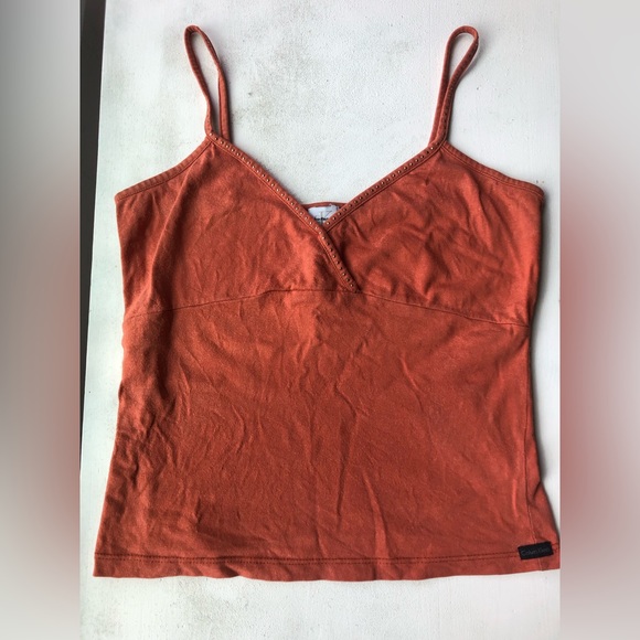 Calvin Klein studded thin strap top - orange. From the 90s - see size and wear - Picture 4 of 6